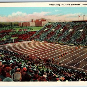 1939 Iowa City IA University of Iowa Hawkeye Football Stadium Game Crowd PC A234