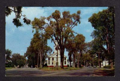 ME Elm & Silver Street WATERVILLE MAINE Postcard Church