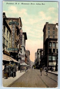 Providence Rhode Island Postcard Westminster Street Looking East c1910 Vintage