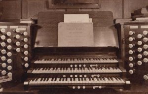 Organ at St Johns Church Lowestoft Suffolk Bach Antique Old Real Photo Postcard