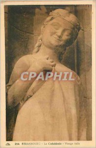 Postcard Old Strasbourg La Cathedrale Foolish Virgin