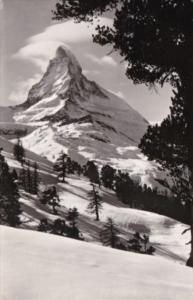 Switzerland Zermatt Matterhorn von Riffealp 1952 Photo