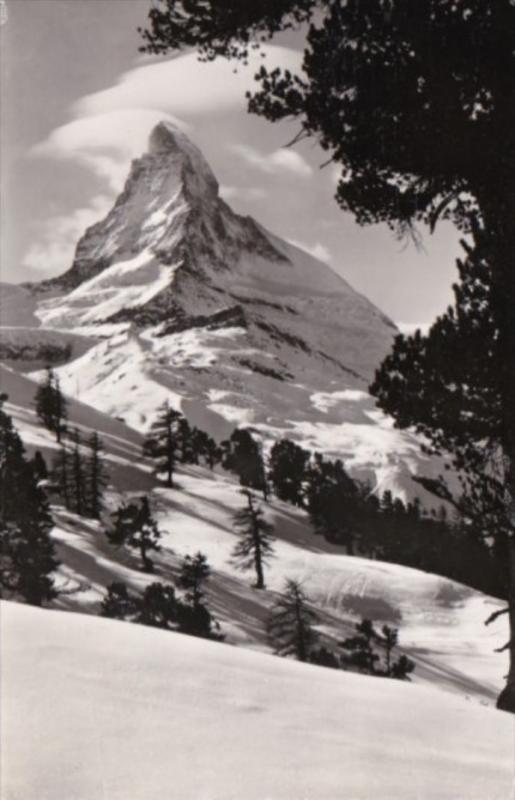 Switzerland Zermatt Matterhorn von Riffealp 1952 Photo