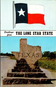 Texas TX Lone Star State Wood Postcard Flag Texas Souvenir Dallas Houston Austin