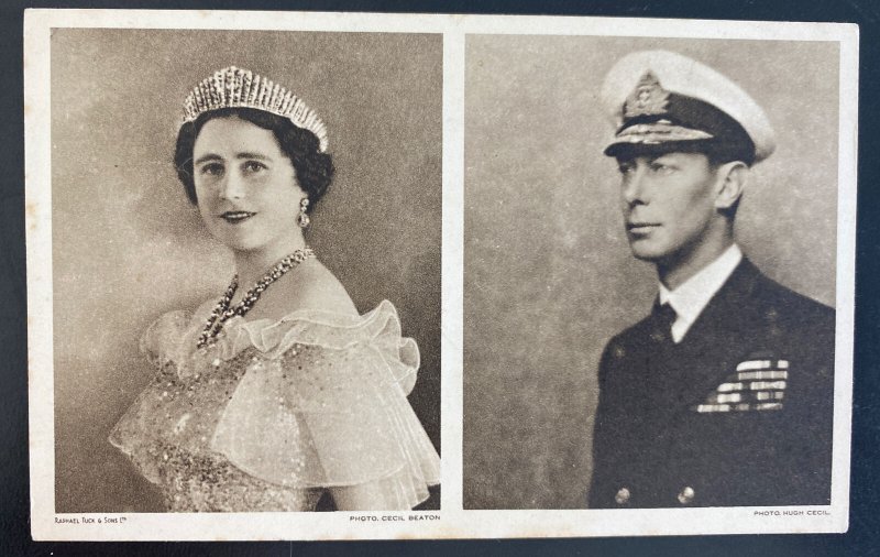 Mint England Real Picture Postcard King George VI & Queen  Elizabeth