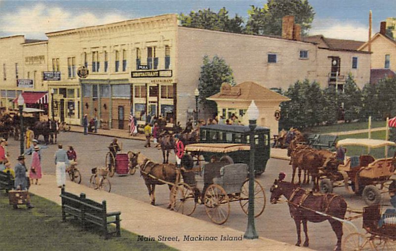 Main Street View - Mackinac Island, Michigan MI