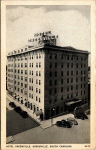 Vtg South Carolina SC Hotel Greenville Postcard