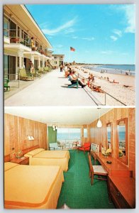 Driftwinds Motel Wells Beach Motor Inn Maine ME Oceanfront Resort Motel Postcard