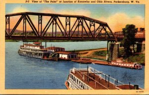 West Virginia Parkersburg View Of The Point At Junction Of Kanawha and Ohio R...