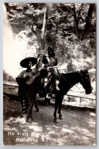 Beautiful Senorita on Horse Monterrey N.L. Mexico Vista Tipica Postcard I23