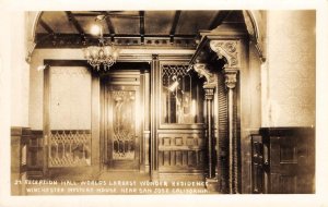 RPPC Reception Hall Winchester Mystery House San Jose, CA 1920s Vintage Postcard