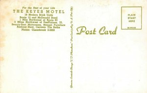 Arlington Heights Illinois 1950s Postcard Keyes Motel