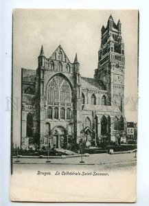 235630 BELGIUM BRUGES Cathedrale Saint-Sauveur Church Vintage