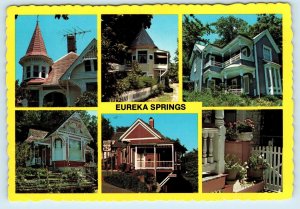 EUREKA SPRINGS, Arkansas AR ~ Architecture VICTORIAN HOUSES 1979 -4x6 Postcard