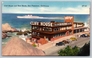 Vintage San Francisco California Postcard - Cliff House and Seal Rock