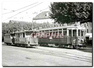 Modern Postcard the 69 4/4 and two ex EV cars Rodeau Carouge 1950. Photo J. P...