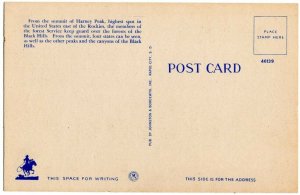 VTG 1930s Harney Peak Lookout Tower Black Hills South Dakota SD Linen Postcard