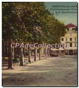 Postcard Old Greoux les Bains Etablissement Thermal