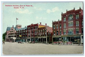 c1910's Business Section Part Of Main Street Keene New Hampshire NH Postcard
