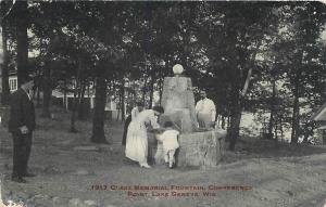 LAKE GENEVA, WI    1917 Class Memorial Fountain Conference Point  1926  Postcard