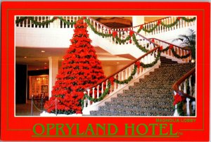 Opryland Hotel Poinsettia Christmas Tree Nashville TN Postcard A70