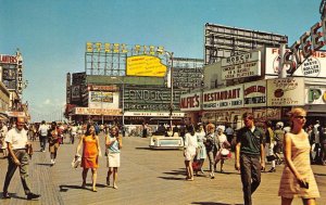 Boardwalk ATLANTIC CITY New Jersey Steel Pier Amusement Park ca 1960s Postcard