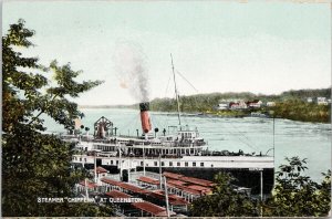 Steamer Chippewa' Queenston ON Niagara River Canada Railway News Postcard G58