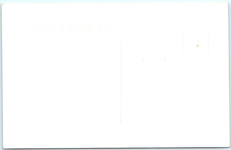 c1940s Mount Rushmore, So. Dak. RPPC Info Display Plaque Real Photo Postcard A87