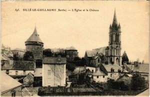 CPA Sillé Le-Guillaume - L'Église et le Chateau (112463)