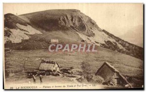 Old Postcard La Bourboule Plateau and burons of Tenon and Puy Gros