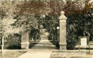 Entrance Campus Technical 1943 Valley City North Dakota RPPC Photo Postcard 8691