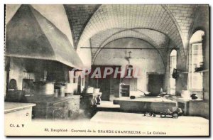 Old Postcard Dauphine Convent of the Grande Chartreuse The Kitchen