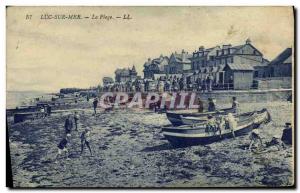 Old Postcard Luc Sur Mer The Beach