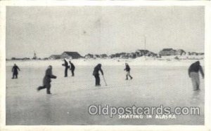 Alaska Ice Skating, Skiing, Winter Sports 1944 very light crease top right co...