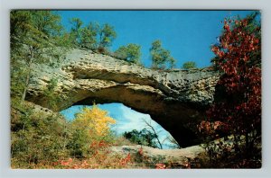 McCreary County KY- Kentucky, Natural Arch, Chrome Postcard 