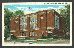 Ca 1939 PPC POMEROY OH HIGH SCHOOL, MINT