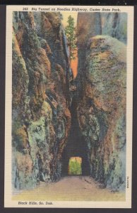 South Dakota BLACK HILLS - Big Tunnel on Needles Hwy, Custer State Park - Linen