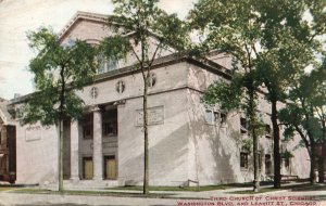 Vintage Postcard 1911 Third Church Of Christ Washington Leavitt Chicago Illinois