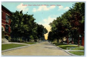 1911 Kentucky Street Looking North From Warren Lawrence Kansas KS Postcard