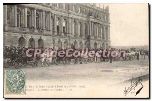 Old Postcard Versailles The Queen and the King of Italy in Paris 14-18 Octobe...