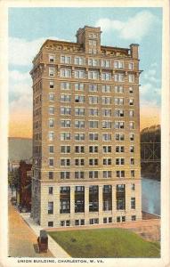 Charleston West Virginia Union Building Exterior Antique Postcard K19982