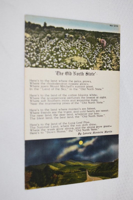 The Old North State Poem by Lenora Monteire Martin Postcard NA-299 Asheville