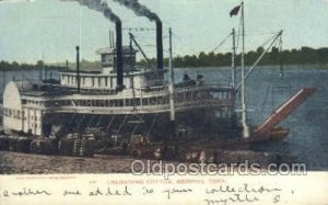 Unloading Cotton, Memphis, Tennessee, USA Steamboat, Ship 1906 