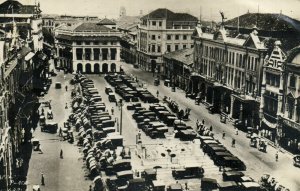 PC CPA SINGAPORE, RAFFLES PLACE, Vintage REAL PHOTO Postcard (b19736)