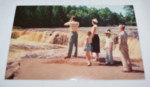 Lower Tahquamenon Falls Upper Peninsula Michigan Postcard 1958 L. L. Cook Co.