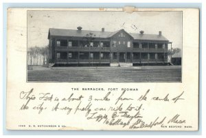 1906 Houston TX The Barracks Fort Rodman New Bedford Massachusetts MA Postcard