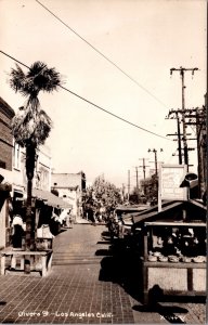 Real Photo Postcard Olvera Street in Los Angeles, California