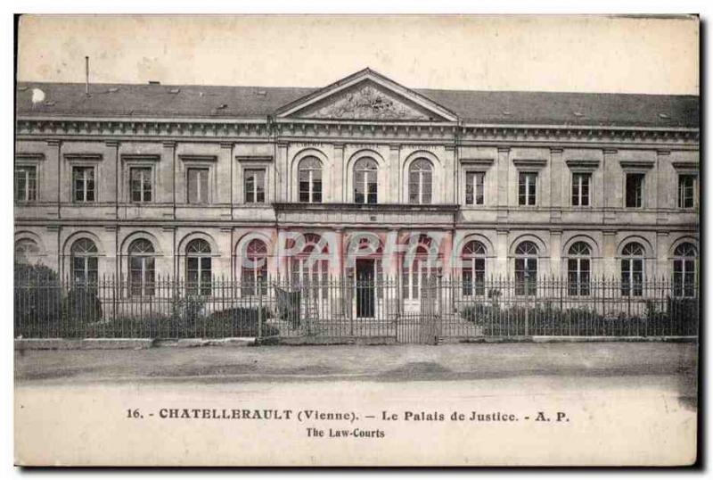 Old Postcard Chatellerault (Vienna) The Courthouse A P The Law Courts