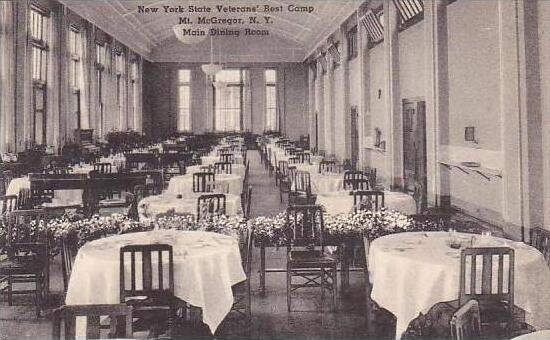 New York Mount Mcgregor New York State Veterans Rest Camp Main Dining Room Al...