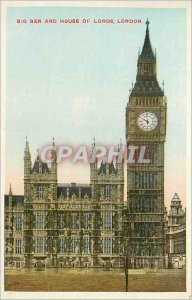 Old Postcard Big Ben and House of Lords London